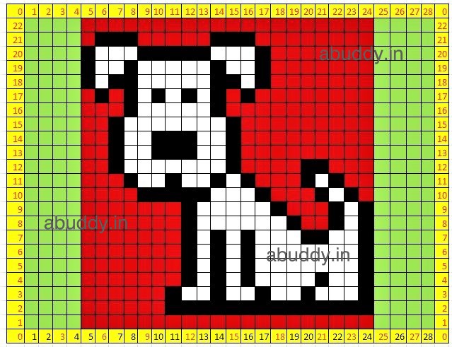 dog graph for sweater design