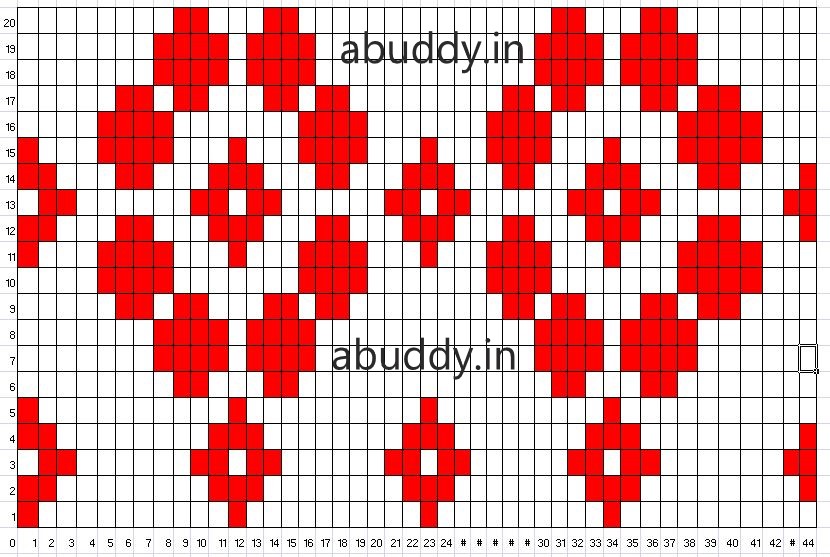 Knitting floral pattern with sweater graph